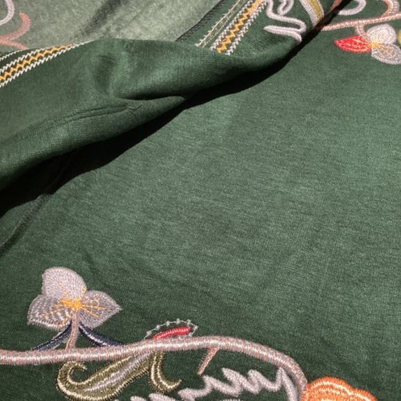 Ladies Open, shawl Collar, Embroidered, Hooded Cardigan - Picture 10 of 10